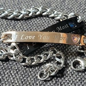 His and Hers I Love You Bracelets